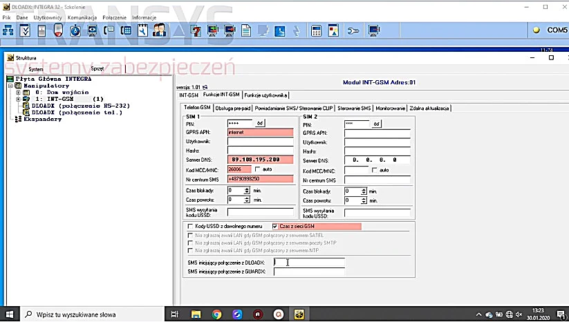 Fragment szkolenia INT-GSM LTE Satel Integra